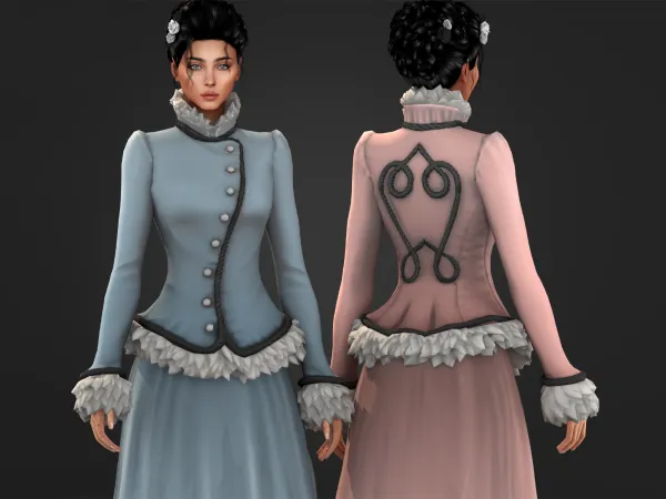 Mix Victorian Female Top - The Sims 4 Custom Content