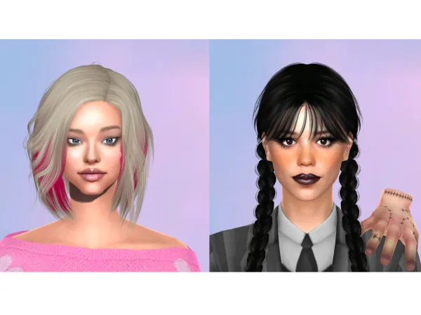 Alpha Wednesday and Enid by SimmieRena - The Sims 4 Custom Content
