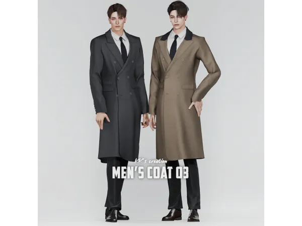 Alpha [KK] Men's coat 03 - The Sims 4 Custom Content