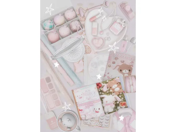 Mix Girlu2019s desk by yogurt123 - The Sims 4 Custom Content