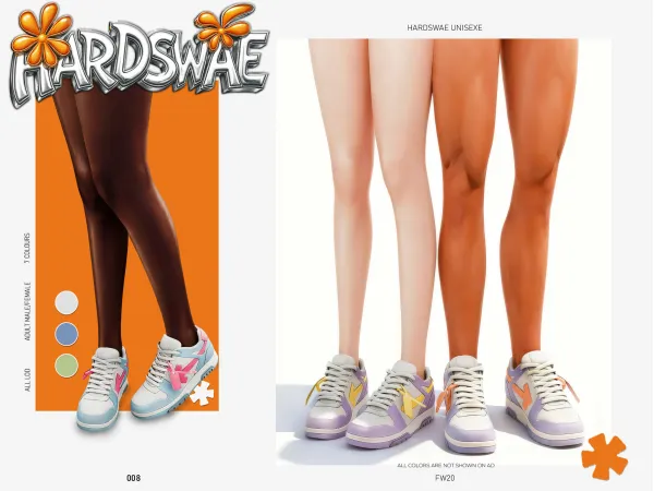 Alpha [Hu2200RDSWAE] FREE HOLIDAY GIFT; fw2020 OffWhte 'Out Of The Office' Sneaker - The Sims 4 custom content