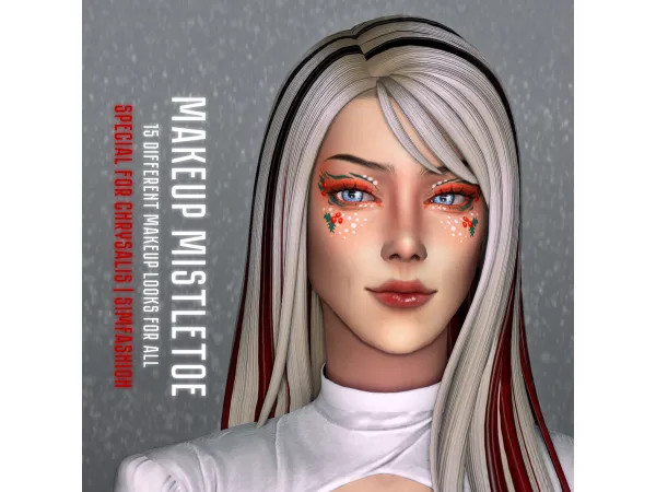 Mix Makeup Mistletoe by Jarride - The Sims 4 Custom Content