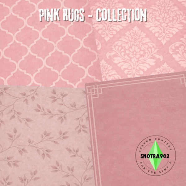 Alpha Pink Rugs Collection by simsfinds - The Sims 4 Custom Content