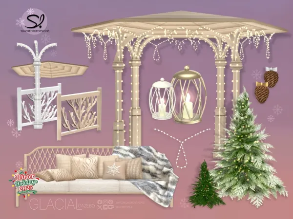 Alpha Glacial Gazebo - The Sims 4 custom content