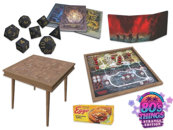 Maxis Match Comiko 80s Things Stranger Edition Set - The Sims 4 Custom Content