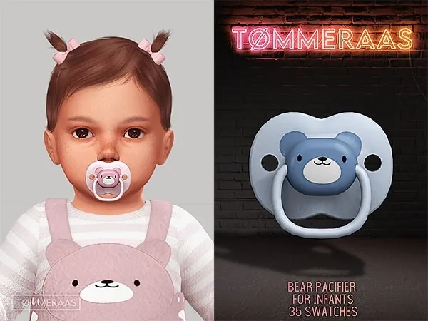 Mix Tu00d8MMERAAS Bear Pacifier for Infants - The Sims 4 Custom Content
