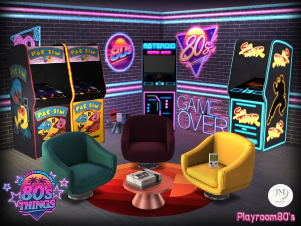 Mix Playroom 80s things set2 by jomsims - The Sims 4 Custom Content