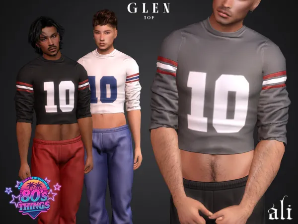 Mix 80's Things GLEN top by ali1 - The Sims 4 Custom Content