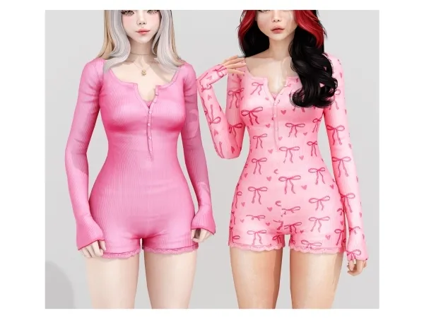 Mix ud801ude5a Kitenny Lace Jumpsuit ud801ude5a - The Sims 4 Custom Content