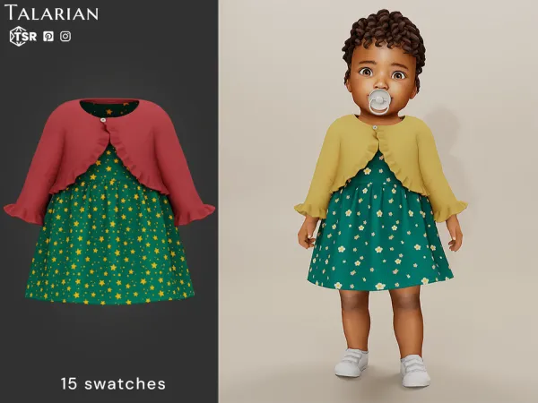 Mix Zoe Layered Cardigan Dress by talarian - The Sims 4 Custom Content