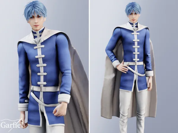 Alpha Adult Himmel Heroic mage knight fantasy outfit by Garfiel - The Sims 4 Custom Content