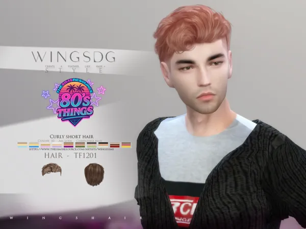 WINGS-TF1201-Curly short hair by wingssims