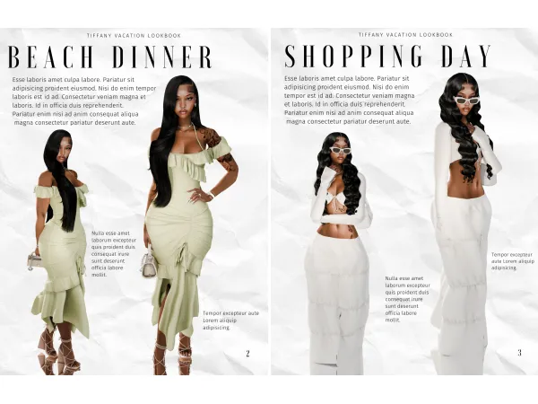 Alpha TIFFANY VACTION LOOKBOOK by ch3rrysimss - The Sims 4 Custom Content