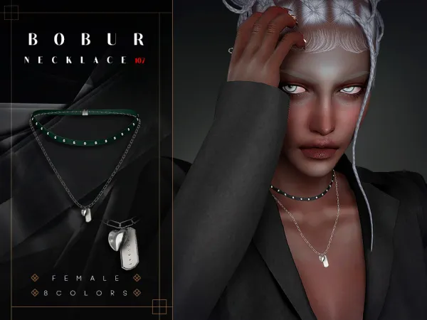 Alpha Choker Chain Necklace - The Sims 4 Custom Content