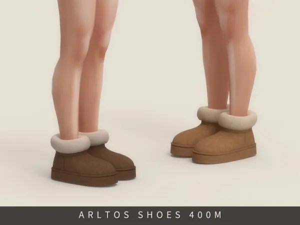 Maxis Match Cozy Fur Boots Male by Arltos - The Sims 4 Custom Content