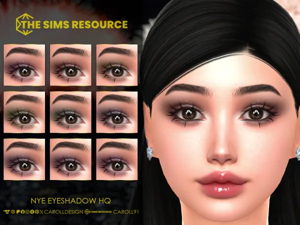 Alpha NYE Eyeshadow HQ by Caroll912 - The Sims 4 Custom Content