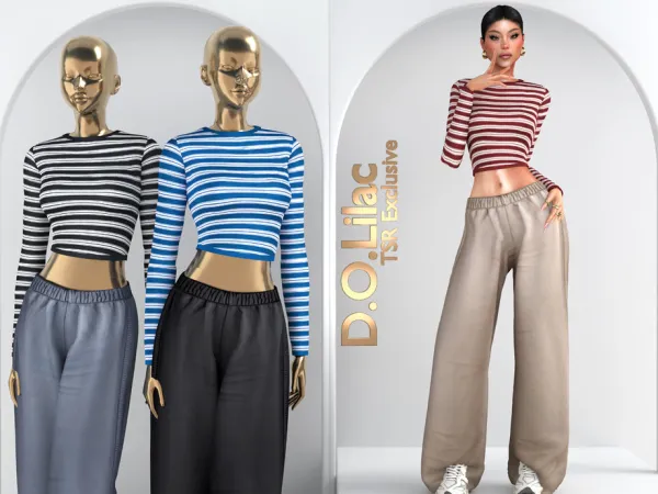 Alpha Comfort Street Set DO120 by DOLilac - The Sims 4 Custom Content