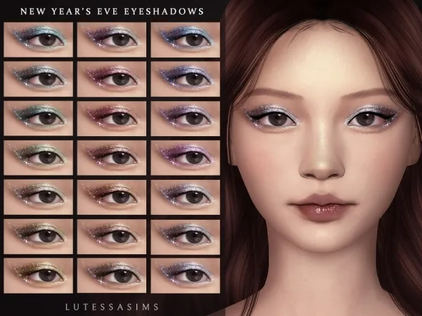 Alpha New Year's Eve Eyeshadows - The Sims 4 Custom Content