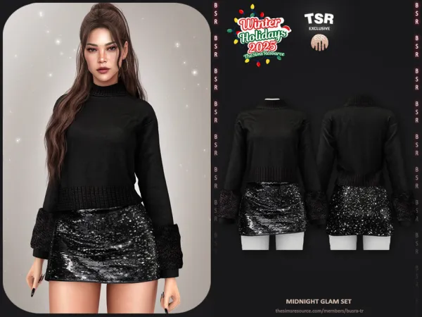 Alpha SET Midnight Glam Set BD1649 tr by busra - The Sims 4 Custom Content