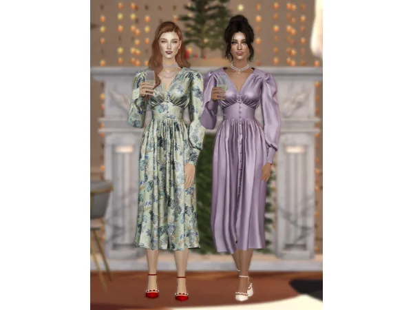 4t2 Simpliciaty Eloise Dress by fakebloood - The Sims 2 Custom Content