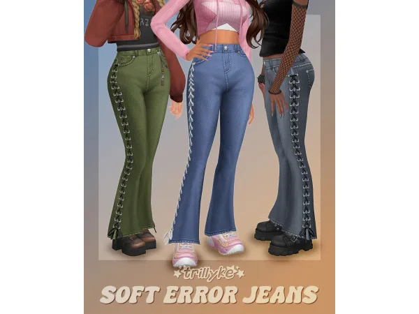 Maxis Match Soft Error Jeans by trillyke - The Sims 4 Custom Content