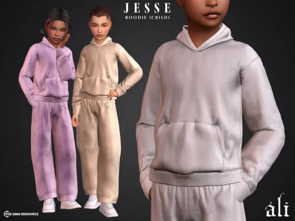 Mix JESSE hoodie (child) by ali1 - The Sims 4 Custom Content