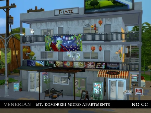 Maxis Match Mt Komorebi Micro Apartments (NO ) - The Sims 4 Custom Content