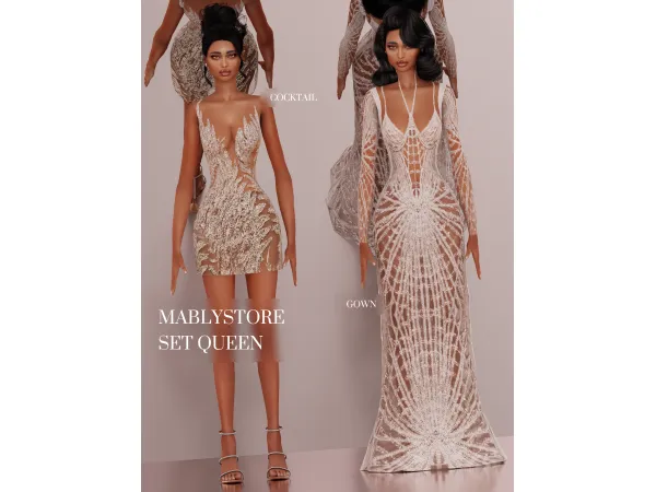 Alpha QUEEN SET by Mably - The Sims 4 Custom Content