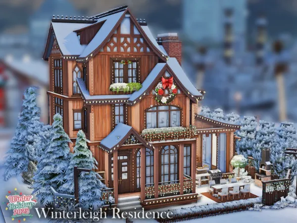 Maxis Match Winterleigh Residence l noCC - The Sims 4 Custom Content
