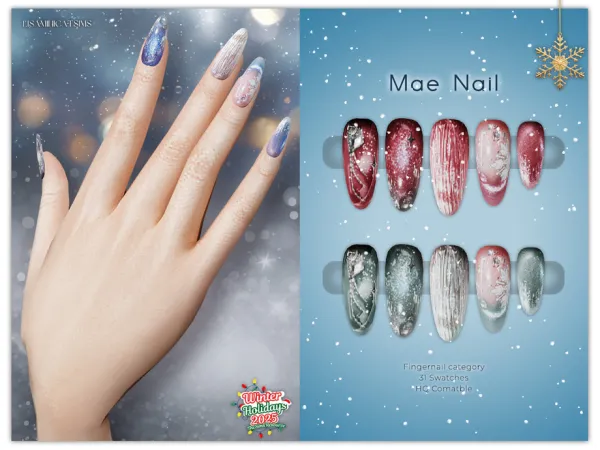Alpha LMCS Mae Nail by thesimsresource - The Sims 4 Custom Content