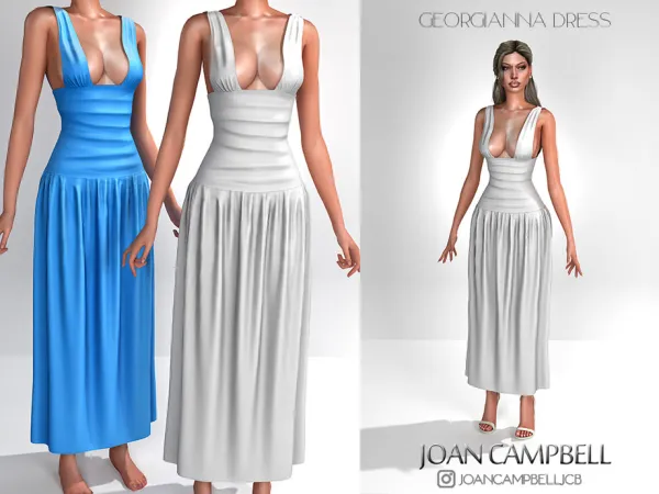 Alpha GEORGIANNA DRESS by Joan_Campbell_Beauty_ - The Sims 4 Custom Content