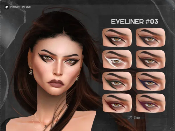 Alpha Eyeliner #03 Sims by thesimsresource - The Sims 4 custom content