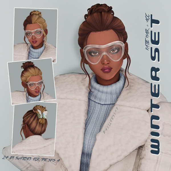 Maxis Match WINTER SET by simsfinds - The Sims 4 Custom Content