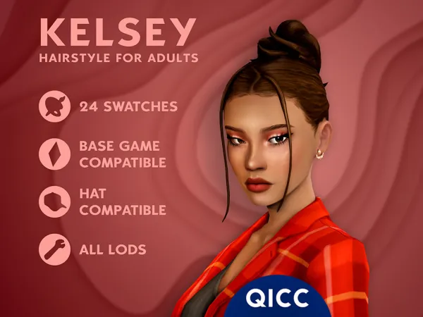 Maxis Match Kelsey Hair - The Sims 4 Custom Content