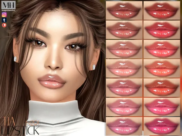 Alpha Tia Lipstick N291 - The Sims 4 Custom Content