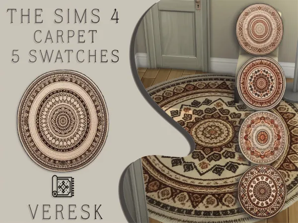 Mix VERESK_Round carpet with pattern by Veresk_Veresk - The Sims 4 Custom Content