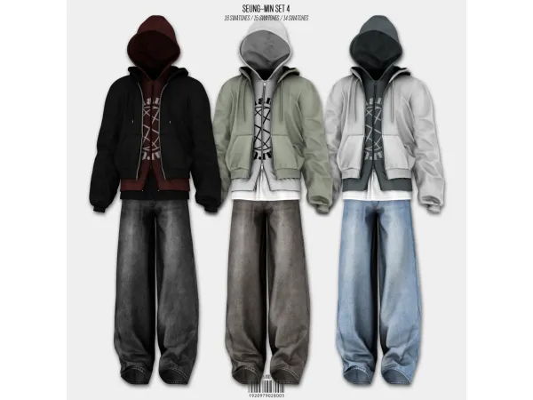 Alpha Seung Min Set 4 by mirosims2020 - The Sims 4 Custom Content