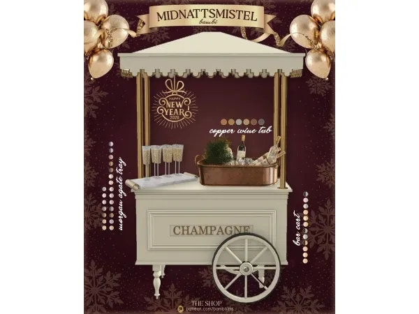 Alpha midnattsmistel ( new years set ) the shop - The Sims 4 Custom Content