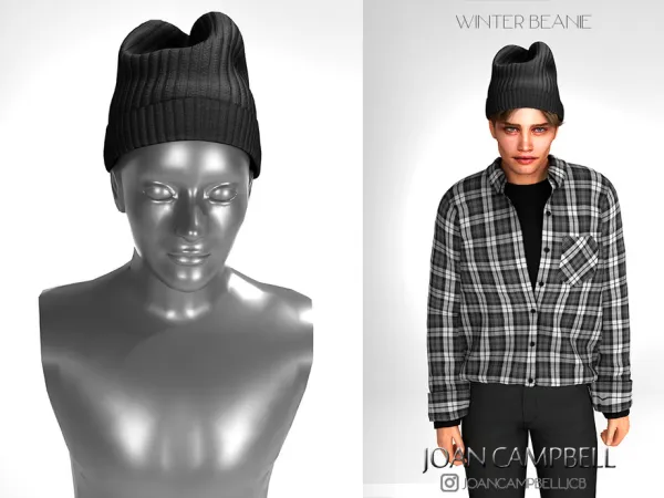 Alpha WINTER BEANIE by Joan_Campbell_Beauty_ - The Sims 4 Custom Content