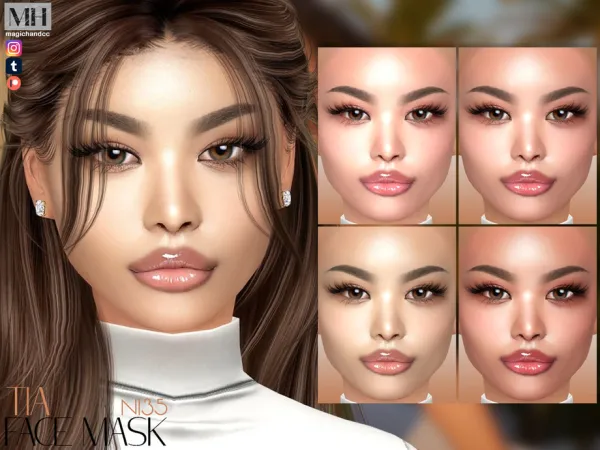 Alpha Tia Face Mask N135 - The Sims 4 Custom Content