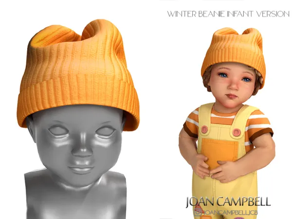 Alpha WINTER BEANIE INFANT VERSION by Joan_Campbell_Beauty_ - The Sims 4 Custom Content