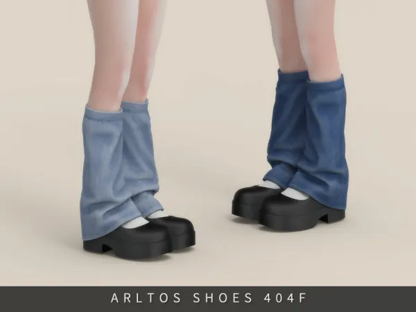 Maxis Match Mary Jane with denim leg warmers Female by Arltos - The Sims 4 Custom Content