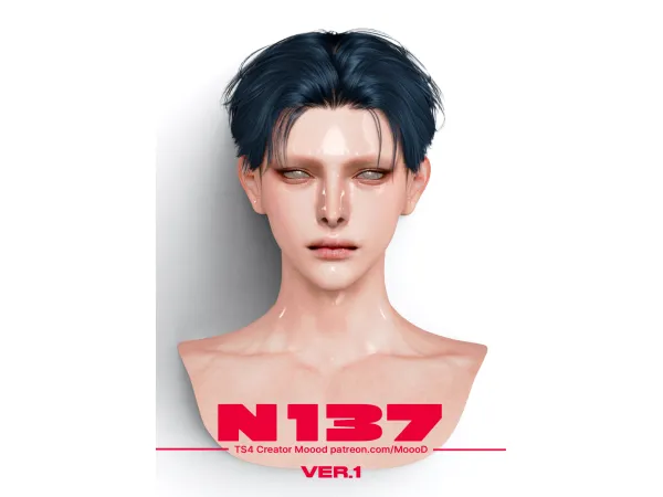 Alpha MoooD Hair N137 VER1 by MoooD - The Sims 4 Custom Content