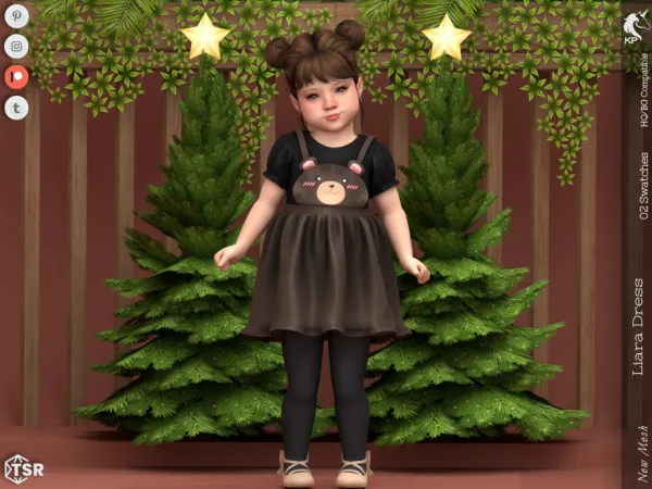 Mix Liara Dress Toddler by KaTPurpura - The Sims 4 Custom Content