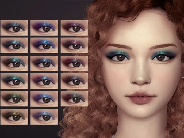 Alpha Night Spark Eyeshadows - The Sims 4 Custom Content