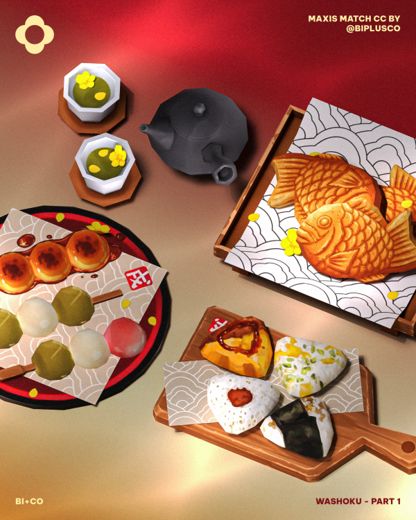 Maxis Match Washoku Part 1 by simsfinds - The Sims 4 custom content