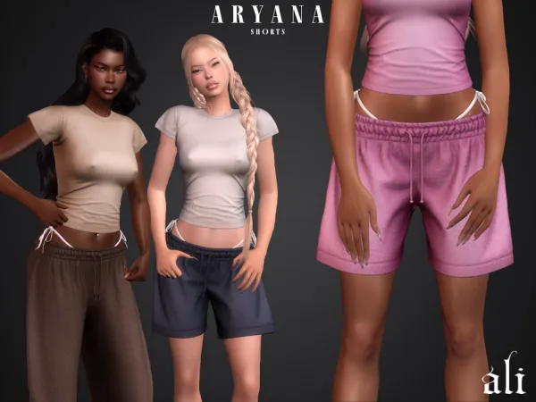 Mix ARYANA shorts by ali1 - The Sims 4 Custom Content