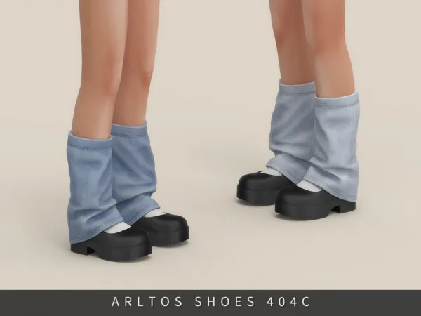 Maxis Match Mary Jane with denim leg warmers Child by Arltos - The Sims 4 Custom Content