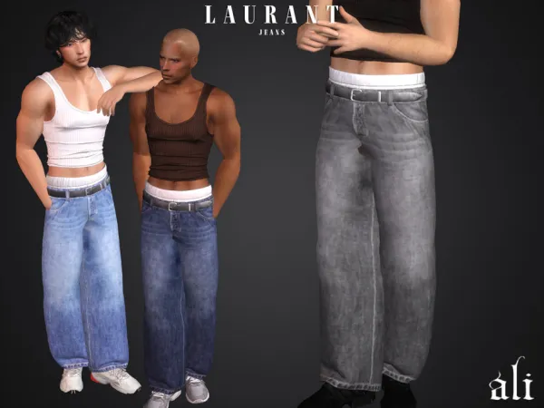 Alpha LAURANT jeans by ali1 - The Sims 4 Custom Content