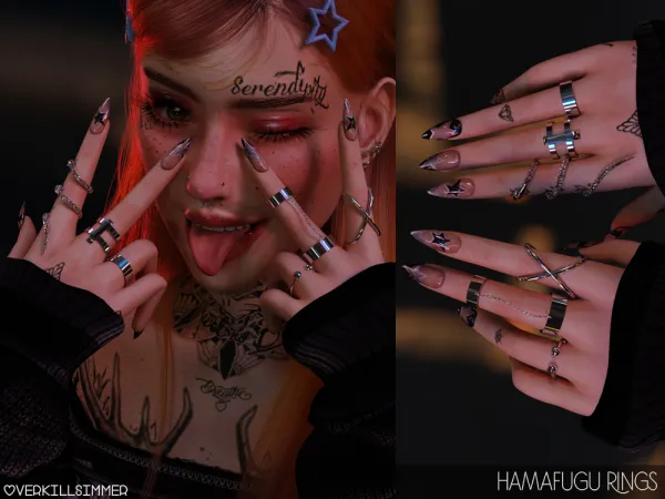 Alpha Hamafugu rings - The Sims 4 Custom Content